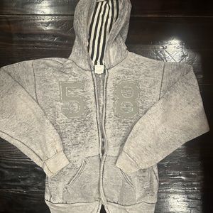 Washed Out Grey Zip Up